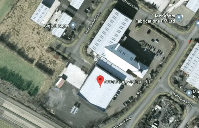 Ariel view of the Armstrong Medical office and production facility Ariel view of the Armstrong Medical office and production facility