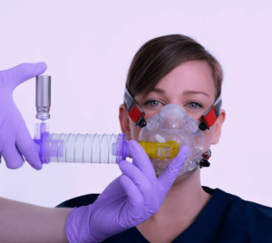 A patient being adminstered with drugs by the use of an Armstrong Medical Spirale