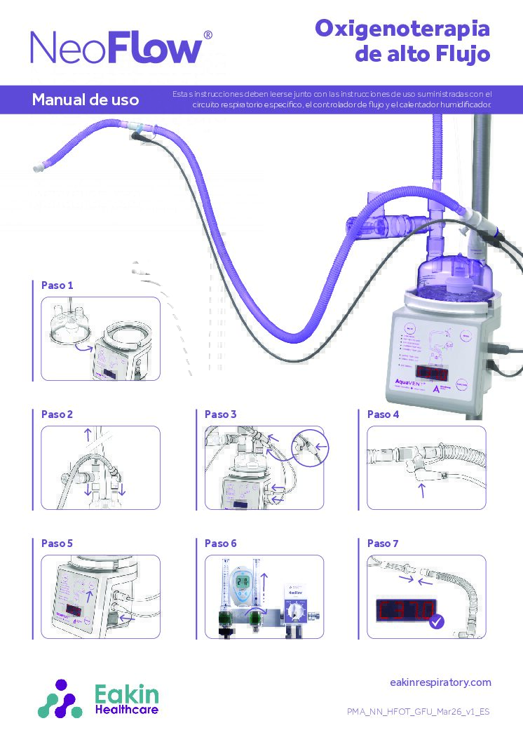 High Flow Oxygen Therapy User Guide V1 ES pdf Eakin Healthcare