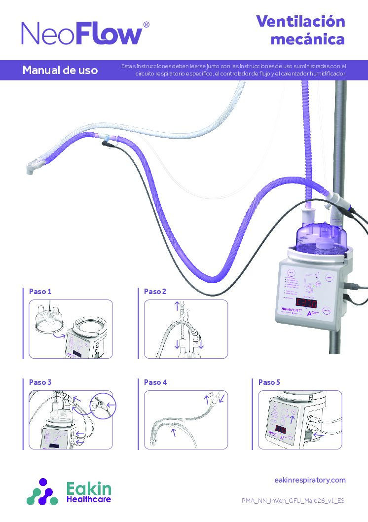Invasive Ventilation User Guide V1 Spanish pdf Eakin Healthcare