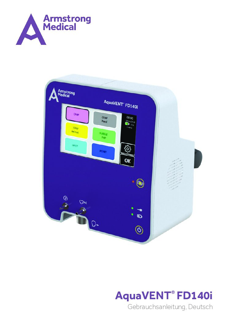Aquavent FD140i User Manual DE Issue 10 pdf Eakin Healthcare