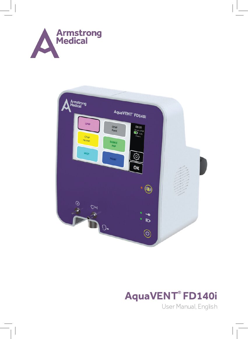 Aquavent FD140i User Manual EN Issue 10 pdf Eakin Healthcare