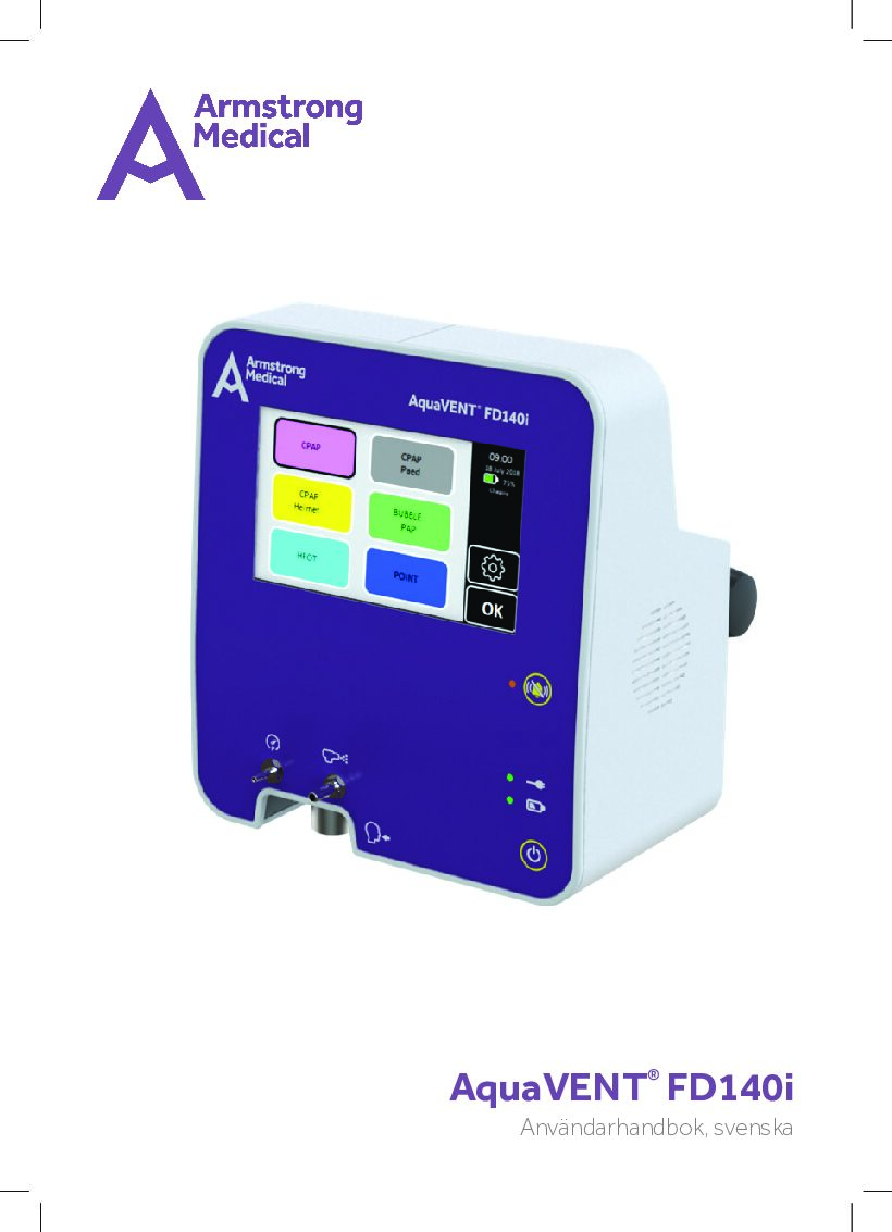 Aquavent FD140i User Manual SE Issue 10 pdf Eakin Healthcare