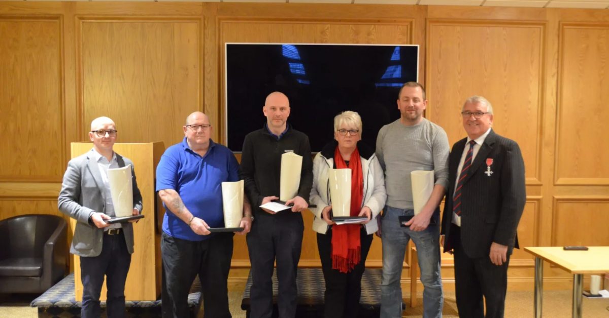 Long service award winners at Armstrong Medical Long service award winners at Armstrong Medical